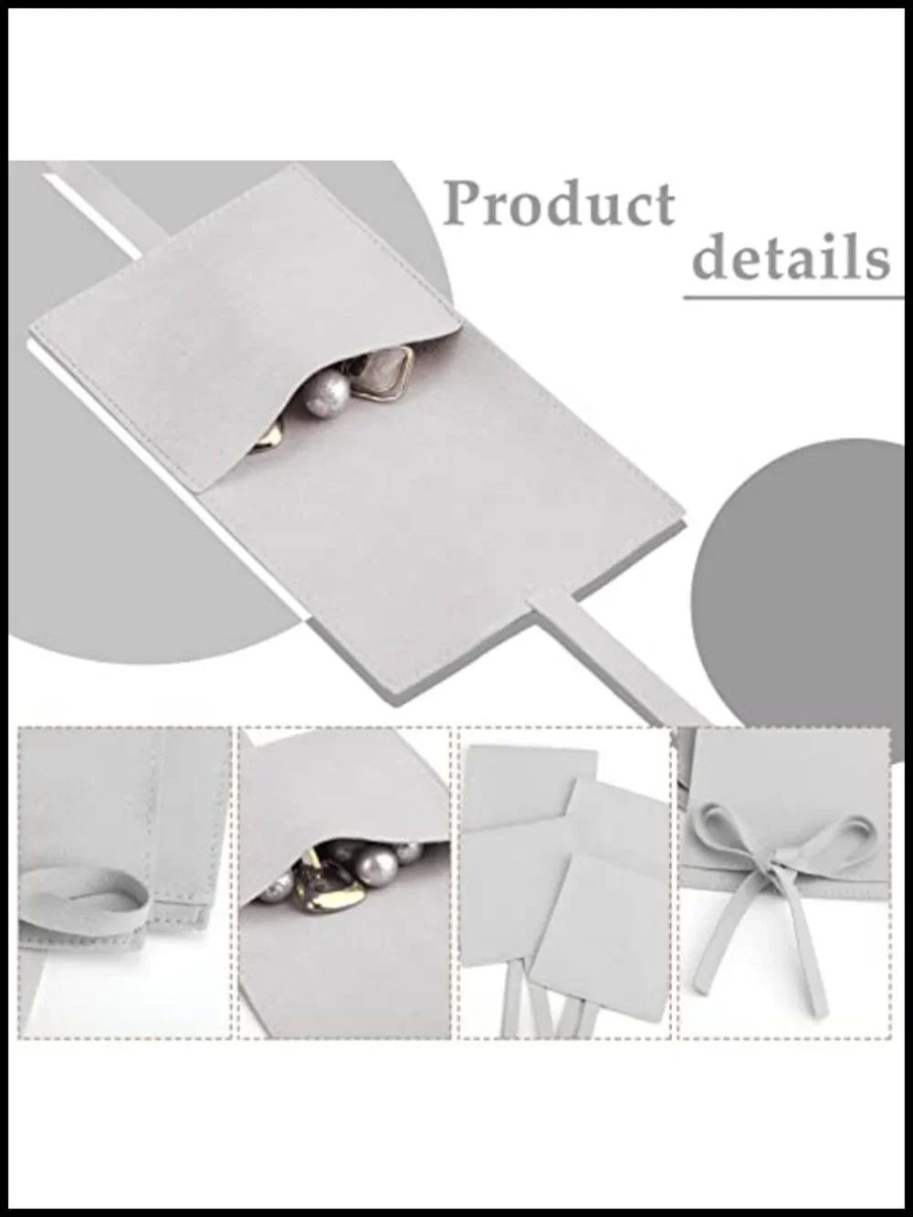 40 Pcs Microfiber Jewelry Pouch Gift Bags with Drawstring for Bracelet Necklace